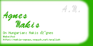 agnes makis business card